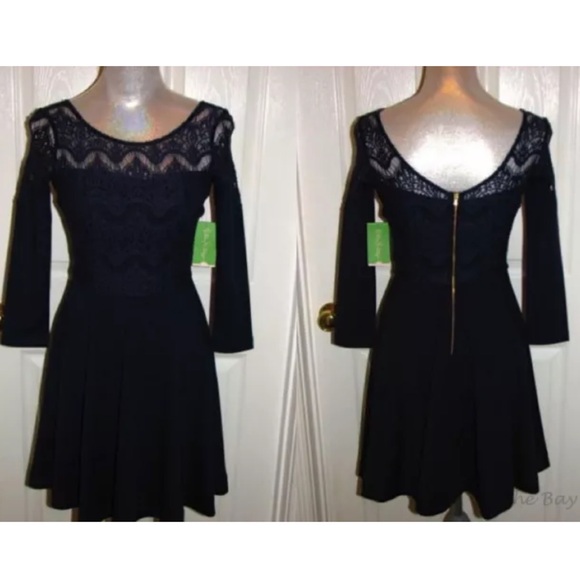 NWT 228.00 LILLY PULITZER REMMY DRESS TRUE NAVY  XS,M,L - Picture 4 of 8